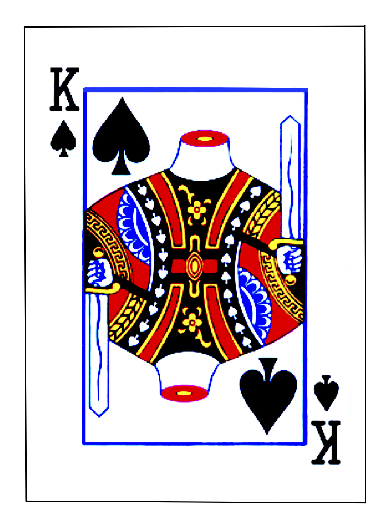 King of Spades (with outline J)